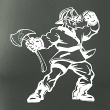 Hasič stojaci - nápis hasiči - Veľký nápis na chrbte