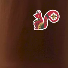 Folklór na prsníku veverička