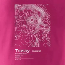 Trosky - vrstevnice v obdĺžniku