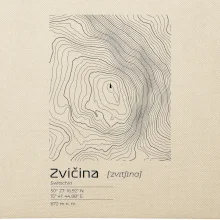 Zvičina - vrstevnice v obdĺžniku