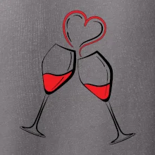 Víno je láska jednoduchý nákres