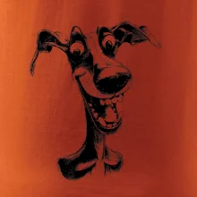 Čiernobiela karikatúra chrt