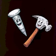 Parové tričko - Kladivo a klinec