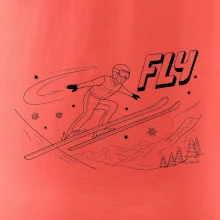 Skokan na lyžiach čierny obrázok FLY