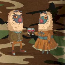 Alpaky s vínom pár