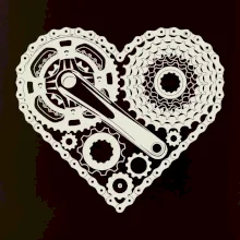 Srdce plné cyklo dielov