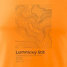 Lomnický štít - vrstevnice v obdĺžniku