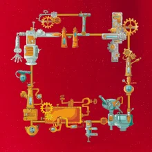 Steampunk farebná zostava