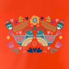 Folklór - dva farebné vtáčiky