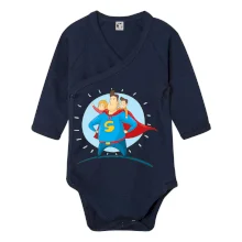 Táta superman - dievča a chlapec Táta superman - dievča a chlapec