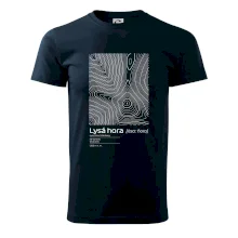 Lysá hora - vrstevnice v obdĺžniku