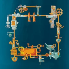 Steampunk farebná zostava