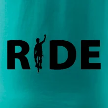 Ride - nápis s cyklistom Ride - nápis s cyklistom