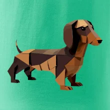 Jazvečík - zlepený z papiera