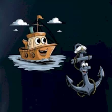 Parové tričko - Loď a kotva Parové tričko - Loď a kotva