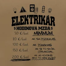 Hodinová mzda elektrikár
