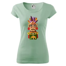 Mayová maska s perím