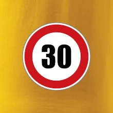 Dopravná značka - obmedzenie rýchlosti 30