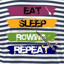 Eat sleep rowing repeat farebné