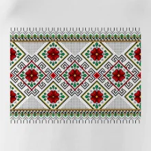 Ukrajinský vzor - Červeno Zelený