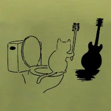 Mačka a gitara WC