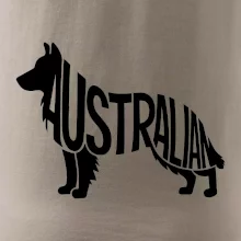 Austrálsky Ovčiak - nápis v tele