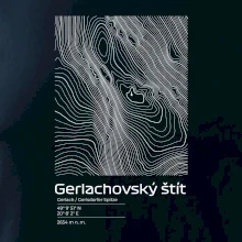 Gerlachovský štít - vrstevnice v obdĺžniku