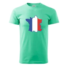 Francúzska vlajka mapa obrys