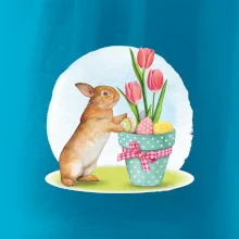 Veľkonočný zajačik tulipány