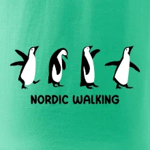 Nordic walking tučniaky - kreslený