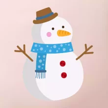 Snehuliak so šálom