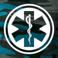 Rescue logo samostatné guľaté