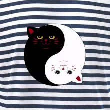 Mačky jin jang farebné