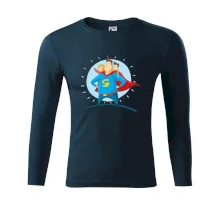 Táta superman - dievča a chlapec Táta superman - dievča a chlapec