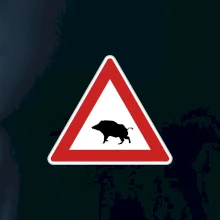 Dopravná značka - Pozor diviak