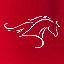 Kôň - bežiaci silueta hlavy