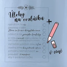 Tričko na rozlúčku s úlohami pre nevestu - lineárne