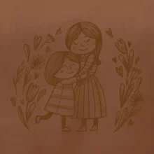 Matka a dcéra v objatí