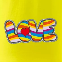 Love nápis dúhový