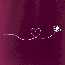 Dráha letu včely - srdce