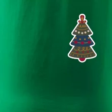 Folklór na prsníku vianočný stromček