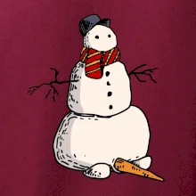 Snehuliak so spadnutým nosom