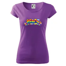 Peace nápis dúhový