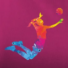 Volejbalistka splash s loptou