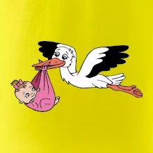 Bocian a bábätko - dievča (Hana-creative)