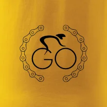 Logo cyklistu a reťaz