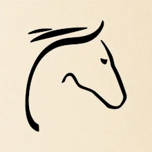 Kôň - hlava silueta