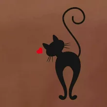 Zamilovaná mačka zozadu