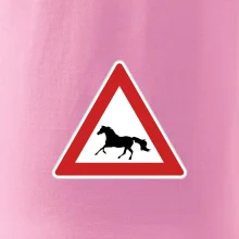 Dopravná značka - Pozor kôň bežiaci