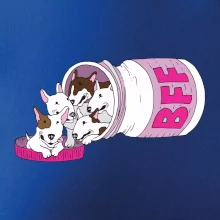 Bullterrier Friends Forever ružové (Pecka design)